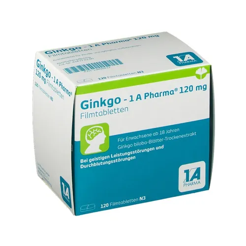 1 A Pharma - GINKGO BILOBA-1A Pharma 120 mg Filmtabletten Gedächtnis & Konzentration