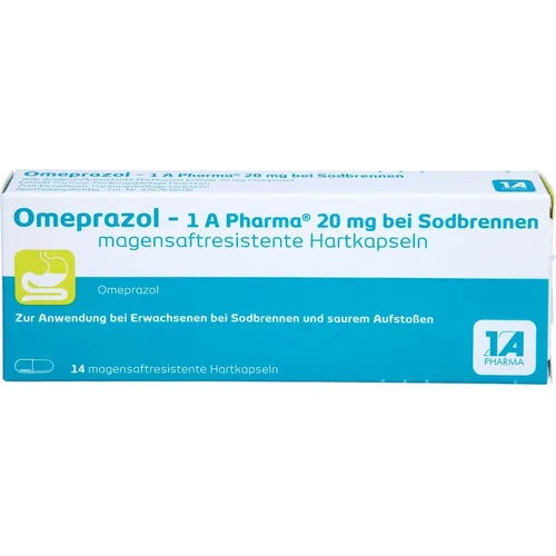 1 A Pharma - OMEPRAZOL-1A Pharma 20 mg bei Sodbrennen HKM Verdauung