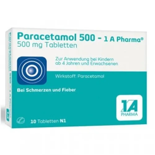 1 A Pharma - PARACETAMOL 500-1A Pharma Tabletten Fiebersenkende Schmerzmittel