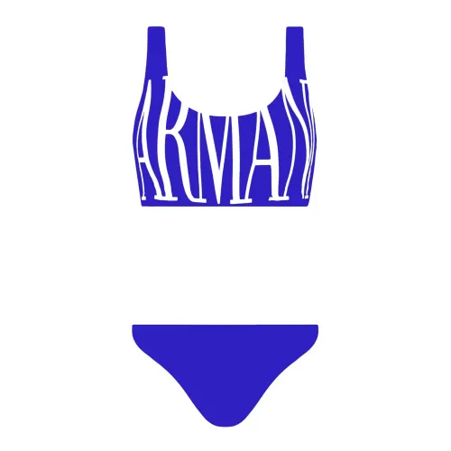 2-teiliger Badeanzug mit großem Logo Emporio Armani