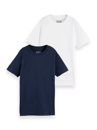 2er-Pack T-Shirts mit normaler Passform und Rundhalsausschnitt - Größe 8 - Multicolor - Junge - Unterwäsche - Scotch & Soda