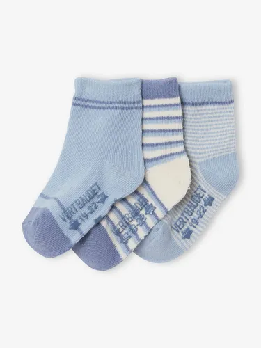 3er-Pack Jungen Baby Socken mit Streifen BASIC Oeko-Tex