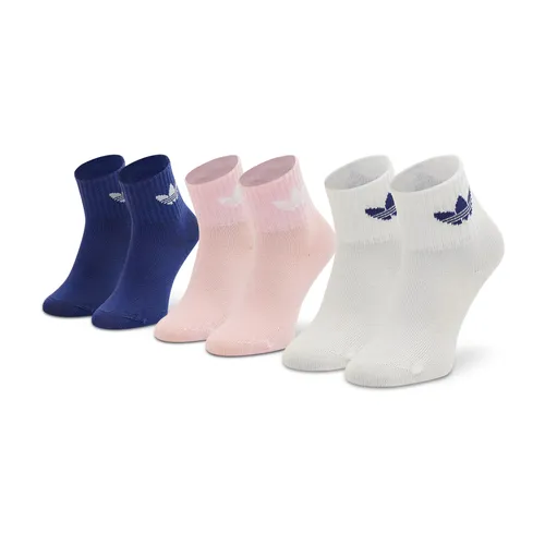 3er-Set hohe Kindersocken adidas Ankle HC9596 White/True Pink/Legacy Indigo