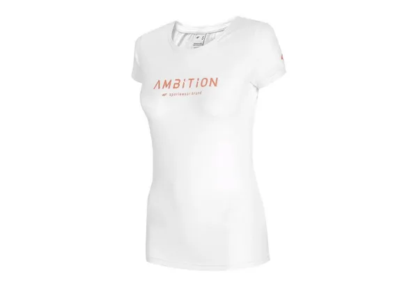 4F T-Shirt Ambition mit glänzendem Print in roségold auf der Vorderseite