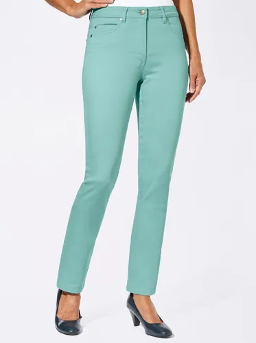 5-Pocket-Jeans AMBRIA Gr. 42, Normalgrößen, grün (mint) Damen Jeans 5-Pocket-Jeans