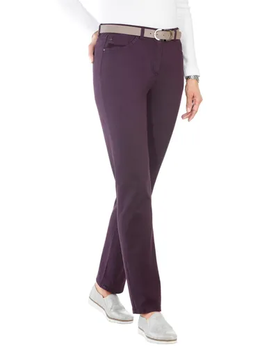 5-Pocket-Jeans CASUAL LOOKS Gr. 22, Kurzgrößen, lila (aubergine) Damen Jeans 5-Pocket-Jeans
