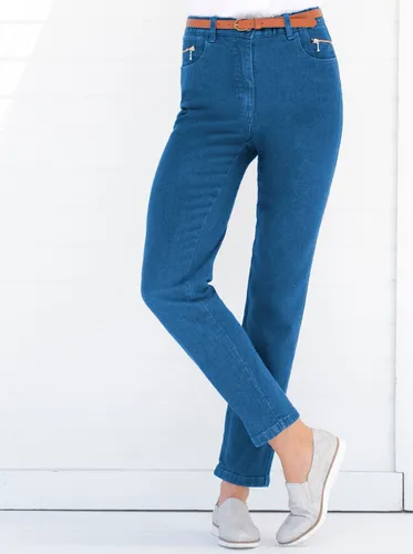 5-Pocket-Jeans CASUAL LOOKS Gr. 40, Normalgrößen, blau (blue, stone, washed) Damen Jeans 5-Pocket-Jeans