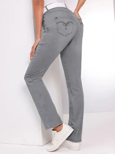5-Pocket-Jeans CREATION L PREMIUM Gr. 40, Normalgrößen, grau (grey denim) Damen Jeans 5-Pocket-Jeans