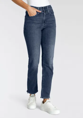 5-Pocket-Jeans LEVI'S "724 BUTTON SHANK" Gr. 29, Länge 32, blau (all zipped up) Damen Jeans 5-Pocket-Jeans mit Reisverschlussdetail am Saum