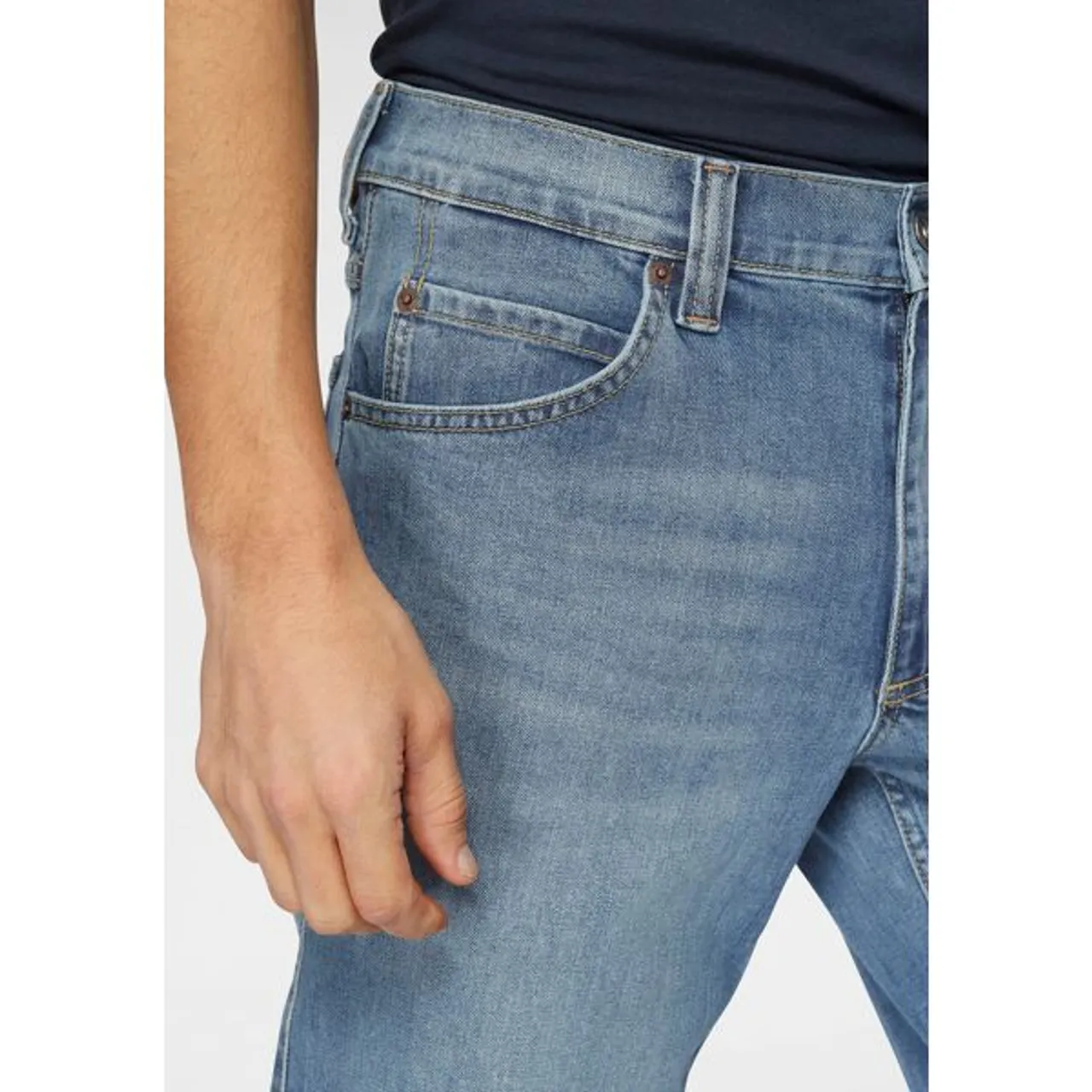 5-Pocket-Jeans MUSTANG "Style Tramper Straight" Gr. 33, Länge 36, blau (mediummid) Herren Jeans 5-Pocket-Jeans
