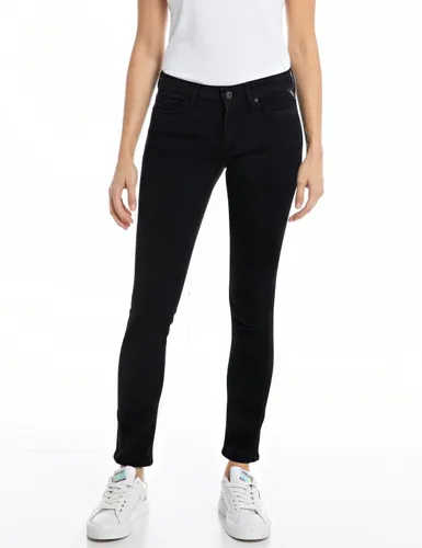 5-Pocket-Jeans REPLAY "NEW LUZ" Gr. 26, Länge 32, schwarz (black c1) Damen Jeans Röhrenjeans