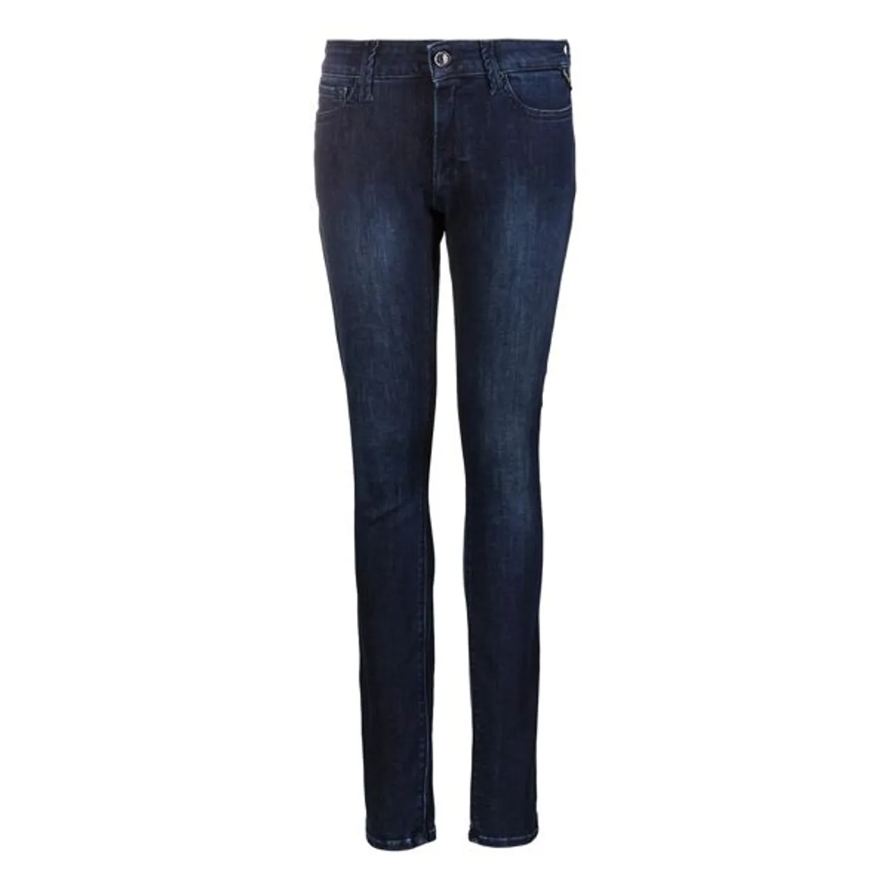 5-Pocket-Jeans REPLAY "NEW LUZ" Gr. 29, Länge 32, blau (dark blue 771) Damen Jeans Röhrenjeans in Ankle-Länge