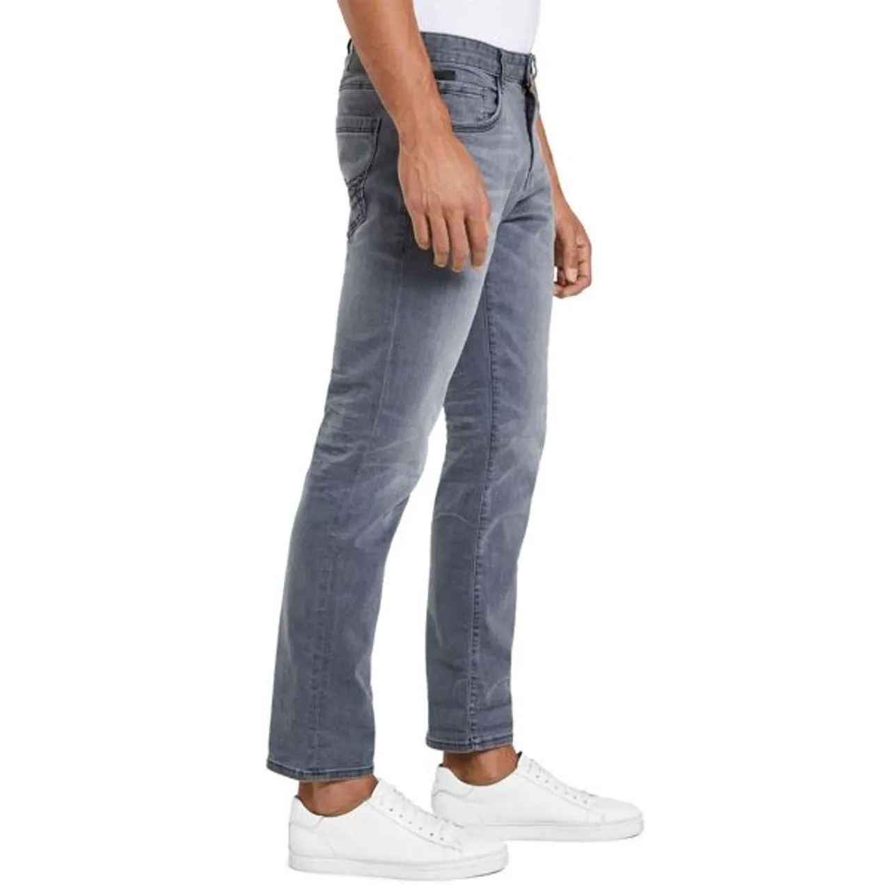 5-Pocket-Jeans TOM TAILOR "Josh" Gr. 33, Länge 36, grau (grey denim) Herren Jeans 5-Pocket-Jeans