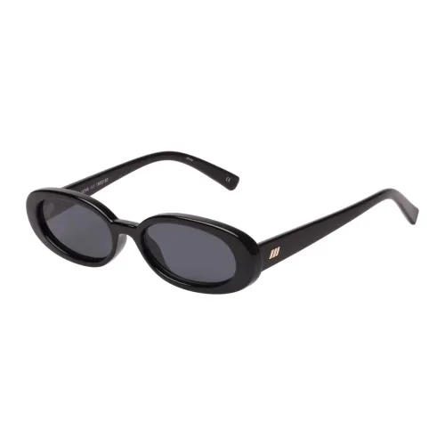90er Selbstbewusstsein | Schwarze ovale Sonnenbrille Le Specs