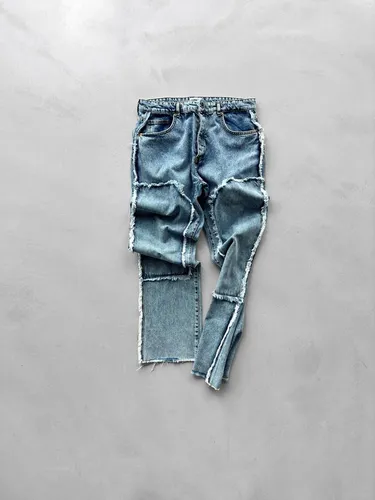 Abluka Bequeme Jeans LOOSE FIT FLARED JEANS BLUE