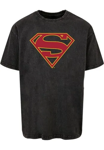 ABSOLUTE CULT T-Shirt ABSOLUTE CULT Herren Supergirl - Logo Acid Washed Oversized Tee (1-tlg)