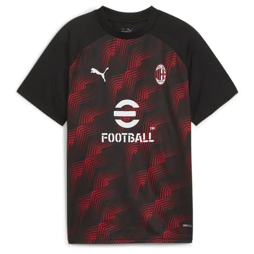 AC Mailand Training T-Shirt Pre Match - Schwarz/Rot Kinder