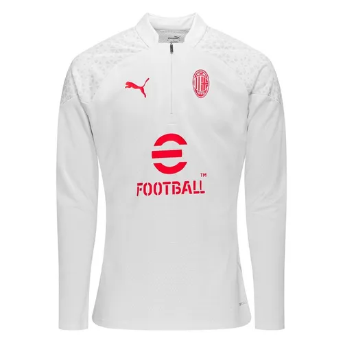 AC Mailand Trainingsshirt 1/4 Reißverschluss - Feather Grey/Rot