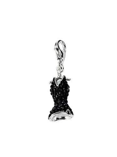 Adelia´s Charm-Einhänger 925 Silber Charms Anhänger Kleid, mit Glasstein Silberschmuck für Damen
