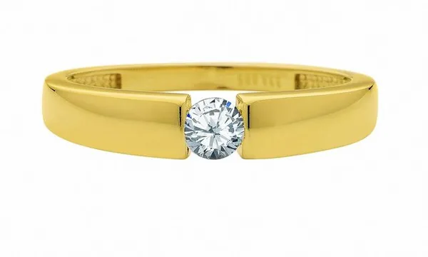 Adelia´s Fingerring 585 Gold Ring mit Zirkonia, Goldschmuck für Damen