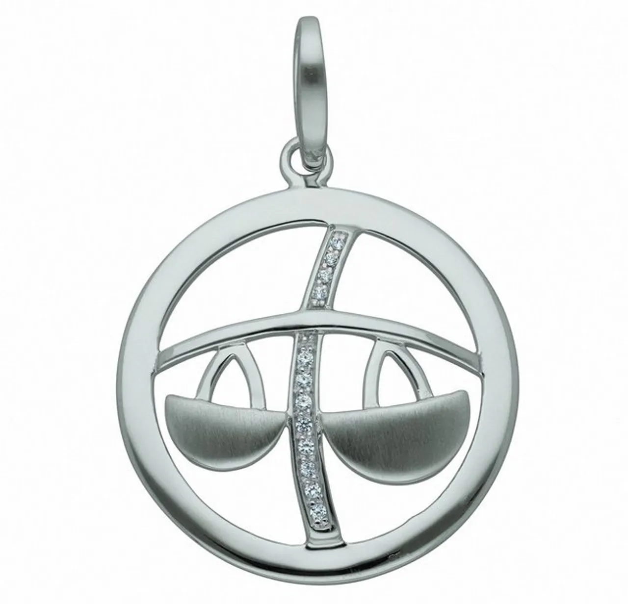 Adelia´s Kette ohne Anhänger 925 Silber Sternzeichen Anhänger Waage mit  Zirkonia Ø 25,2 mm, Schmuckset - Set mit Halskette - Preise vergleichen