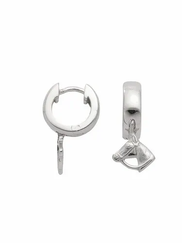 Adelia´s Paar Ohrhänger 1 Paar 925 Silber Ohrringe / Creolen Pferd Ø 10,9 mm, 925 Sterling Silber Silberschmuck für Damen
