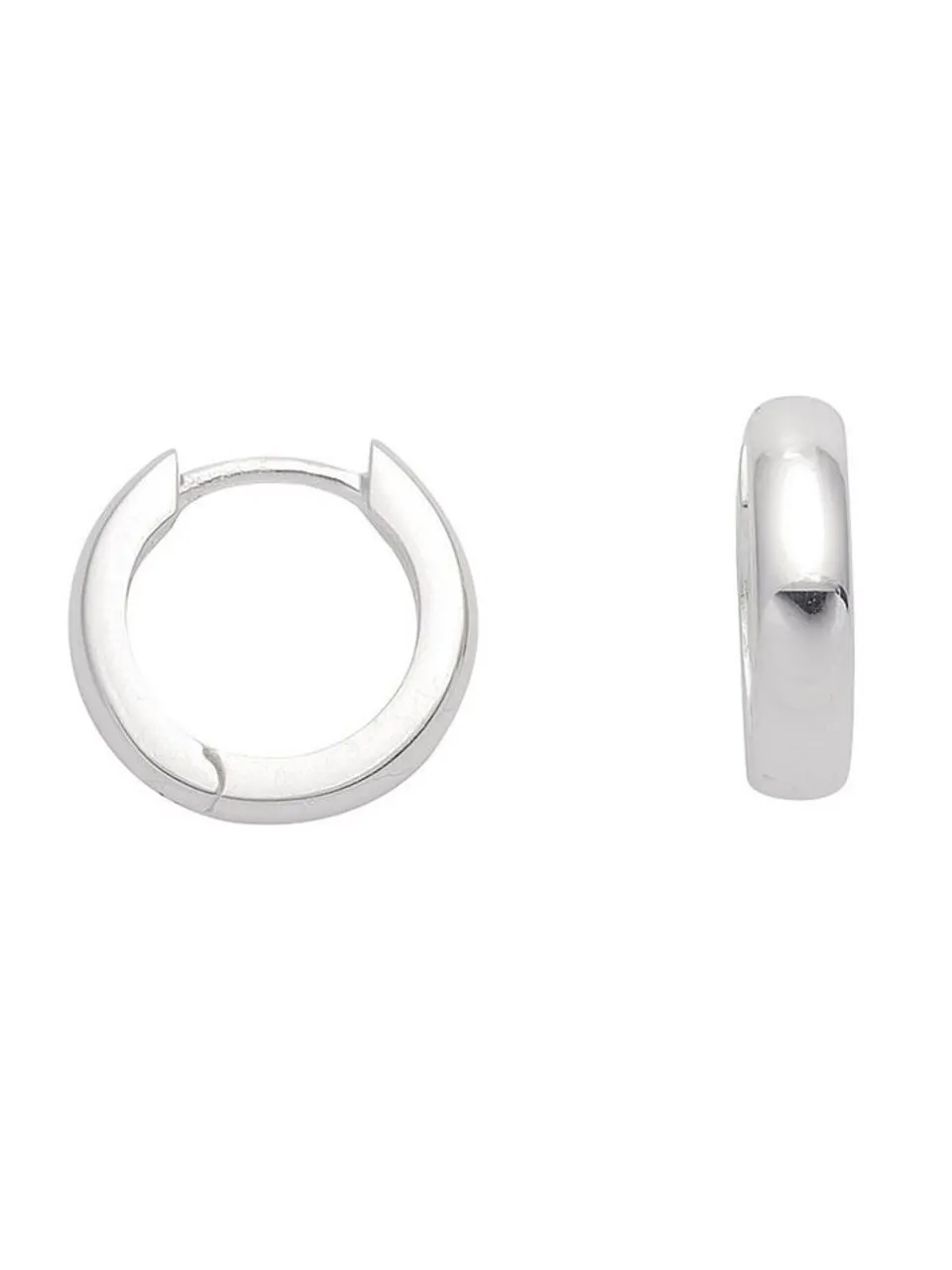 Adelia´s Paar Ohrhänger 925 Silber Ohrringe Creolen Ø 12 mm, Silberschmuck für Damen