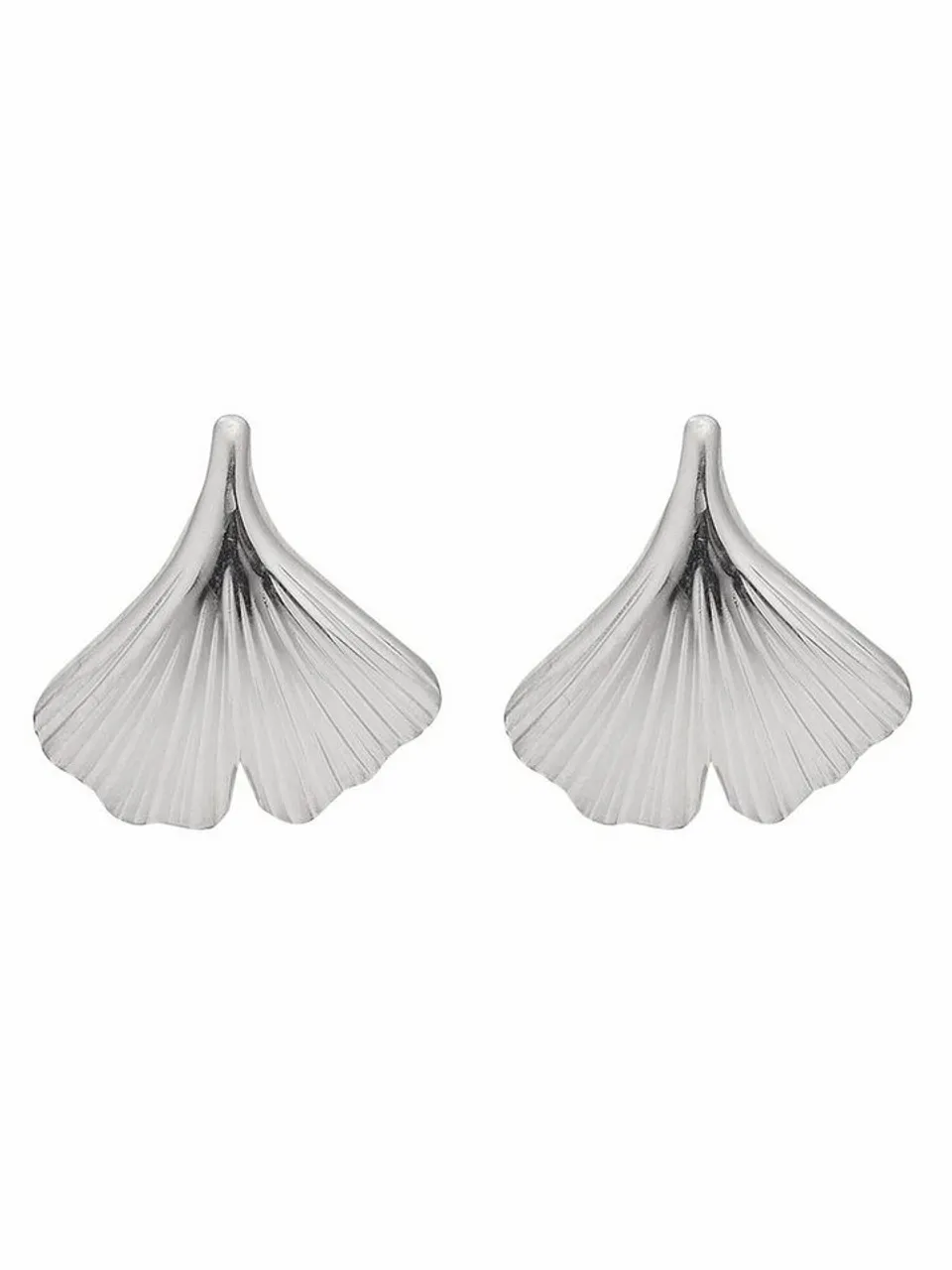Adelia´s Paar Ohrhänger 925 Silber Ohrringe Ohrstecker Ginkoblatt, Silberschmuck für Damen