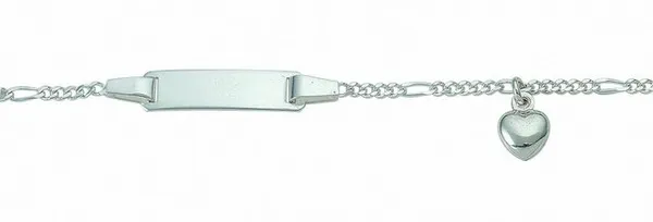 Adelia´s Silberarmband 925 Silber Figaro Armband Mit Motiven 16 cm, 925 Sterling Silber Silberschmuck für Damen
