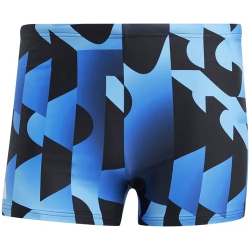 Adidas Allover Print Boxer-Badehose Herren blau