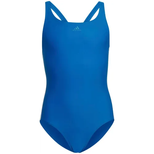 Adidas Athly V 3-Streifen Badeanzug Mädchen blau
