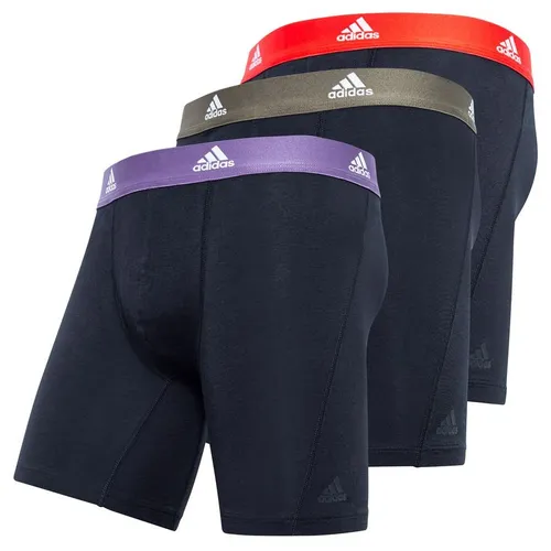 adidas Boxer Shorts Brief 3er-Pack - Schwarz/Lila/Grün/Rot