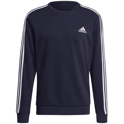 Adidas Essentials French Terry 3-Streifen Sweatshirt Herren blau
