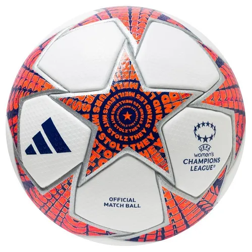adidas Fußball Champions League Pro Matchball Damen - Weiß/Silber/Pink/Orange
