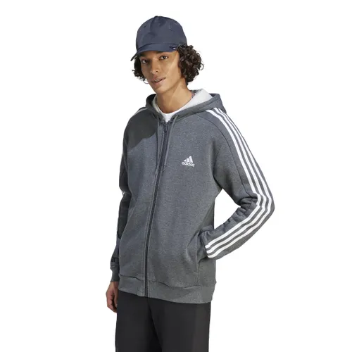 adidas Herren Essentials Fleece 3-Streifen Full-Zip Hooded