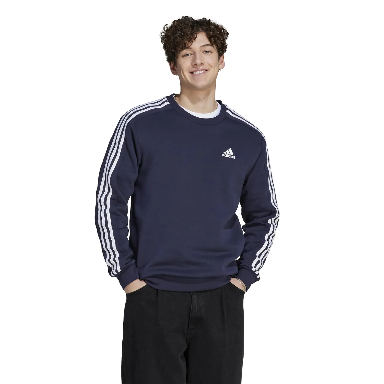 adidas Herren Essentials Fleece 3-Streifen Sweatshirt