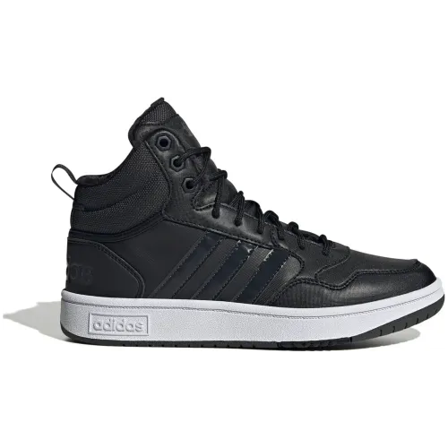 Adidas Hoops 3.0 Mid Lifestyle Basketball Classic Fur Lining Winterized Schuh Damen schwarz