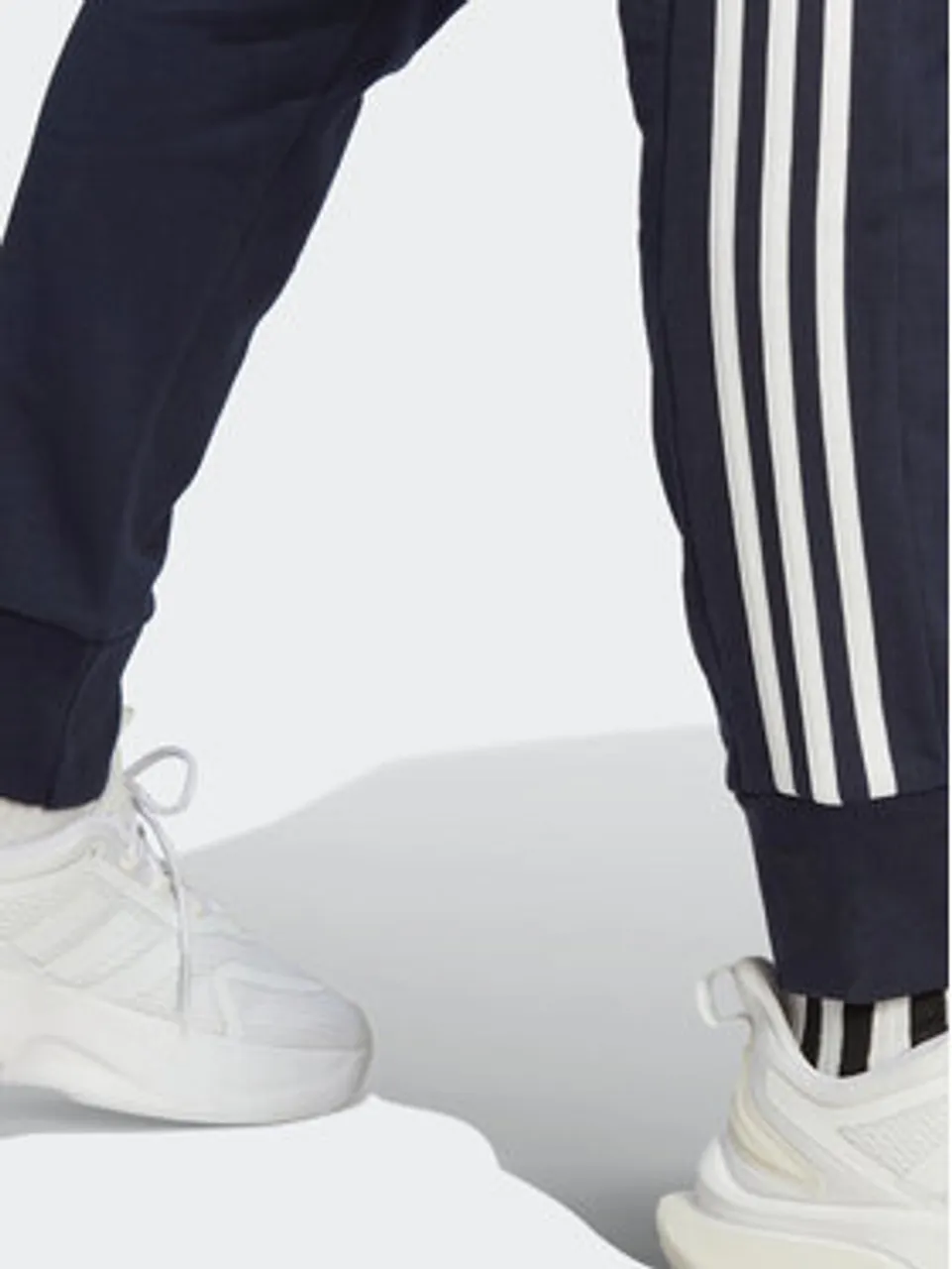 adidas Jogginghose Essentials French Terry Tapered Cuff 3-Stripes Joggers IC9406 Blau Regular Fit