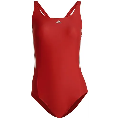 Adidas Mid 3-Streifen Badeanzug Damen rot