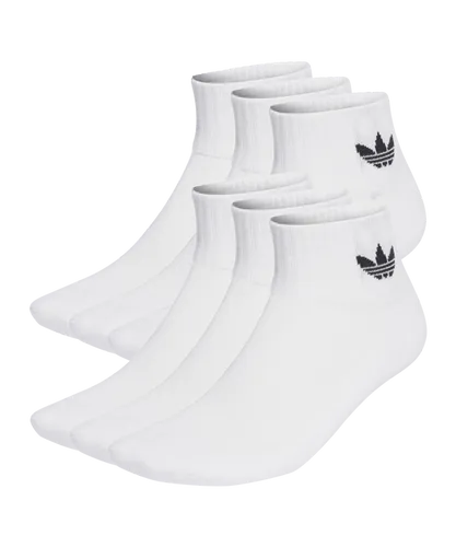 adidas Originals Mid Ankle Socken 6er Pack Weiss