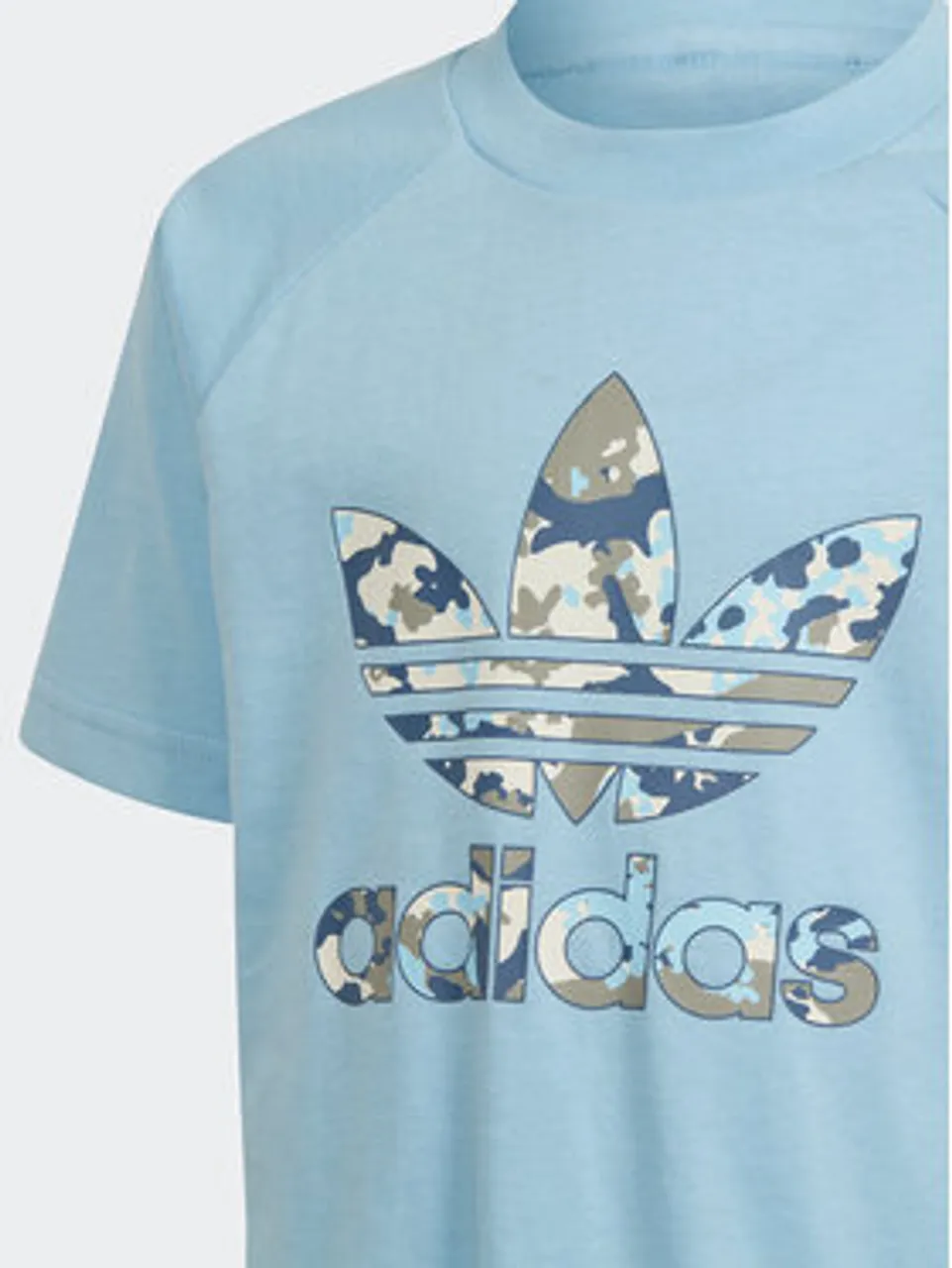 adidas Set T-Shirt und Shorts Camo IR7810 Blau Regular Fit