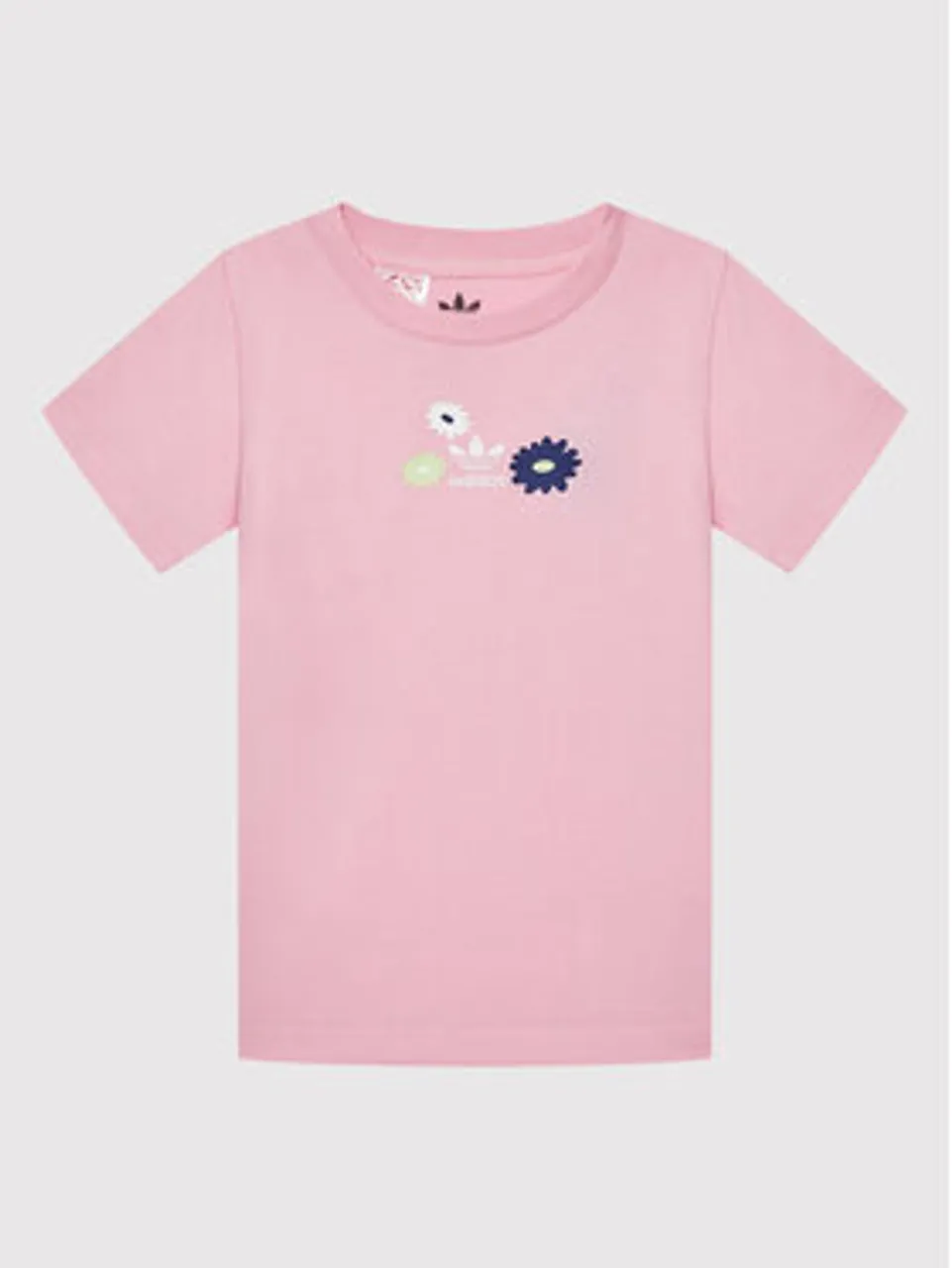 adidas Set T-Shirt und Shorts Flower Print HC1949 Rosa Regular Fit