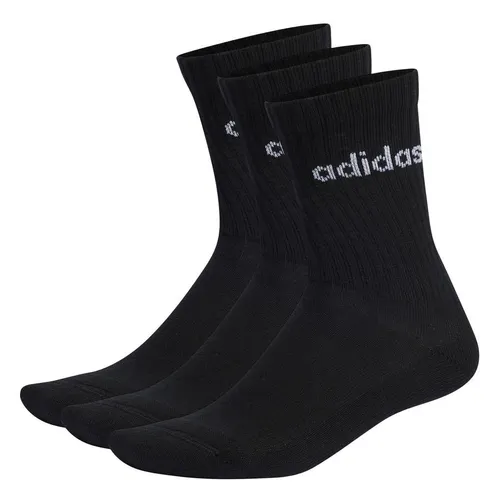 adidas Socken Cushioned Linear Crew 3er-Pack - Schwarz/Weiß