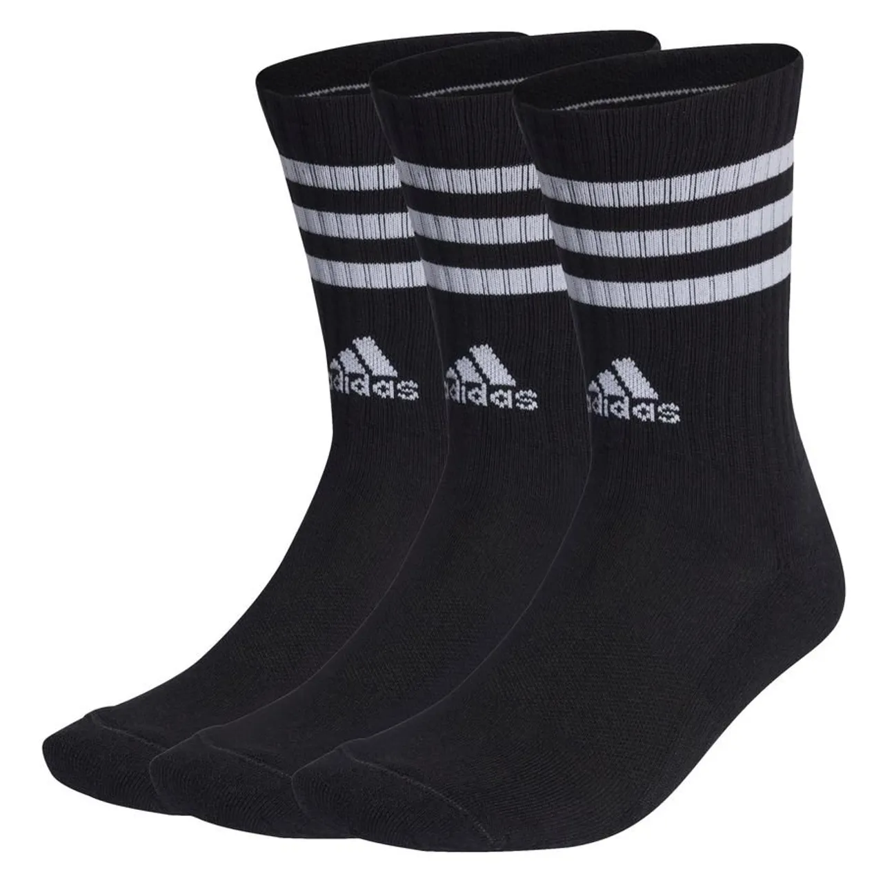 adidas Socken Cushioned Sportswear Crew 3-Stripes 3er-Pack - Schwarz/Weiß
