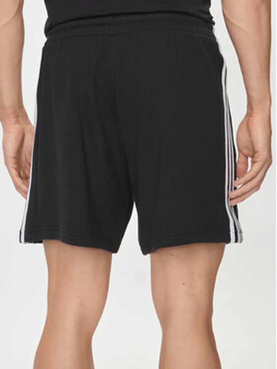 adidas Sportshorts Essentials French Terry 3-Stripes Shorts IC9435 Schwarz Regular Fit