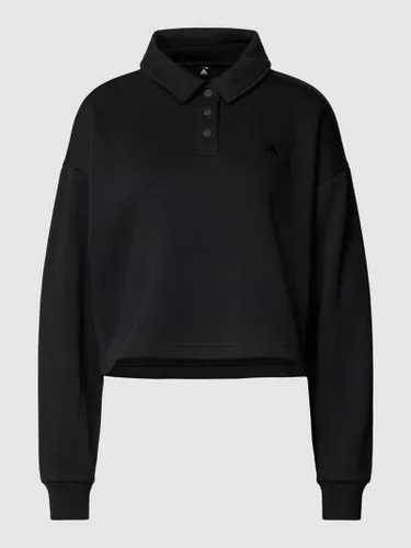 ADIDAS SPORTSWEAR Cropped Sweatshirt mit rückseitigem Label-Print in Black