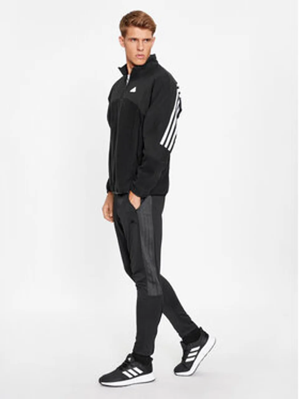 adidas Sweatshirt Future Icons 3-Stripes IB6128 Schwarz Loose Fit