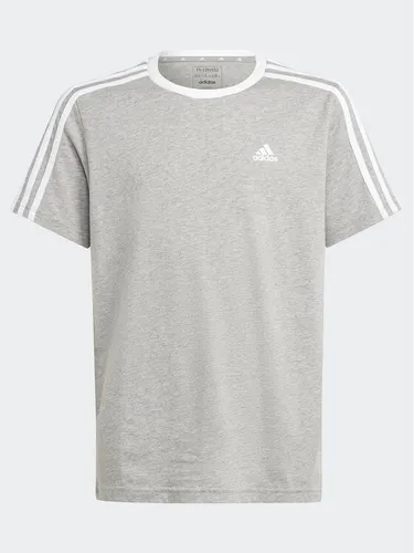 adidas T-Shirt Essentials 3-Stripes Cotton Loose Fit Boyfriend T-Shirt IC3637 Grau Loose Fit