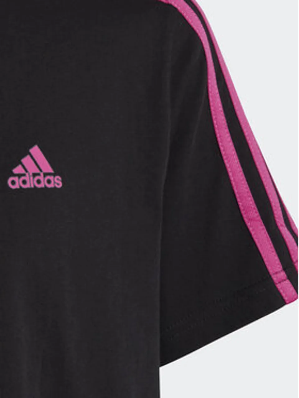 adidas T-Shirt Essentials 3-Stripes Cotton Loose Fit Boyfriend T-Shirt IC3640 Schwarz Loose Fit