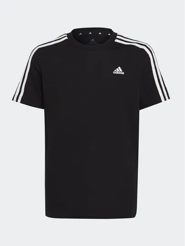 adidas T-Shirt Essentials 3-Stripes Cotton T-Shirt HR6330 Schwarz Regular Fit